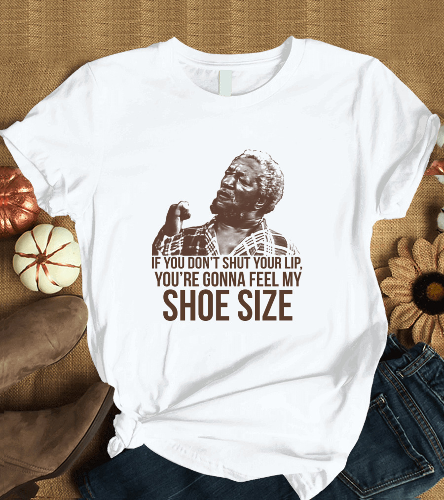 If You Don't Shut Your Lip You're Gonna Feel My Shoe Size T-Shirt