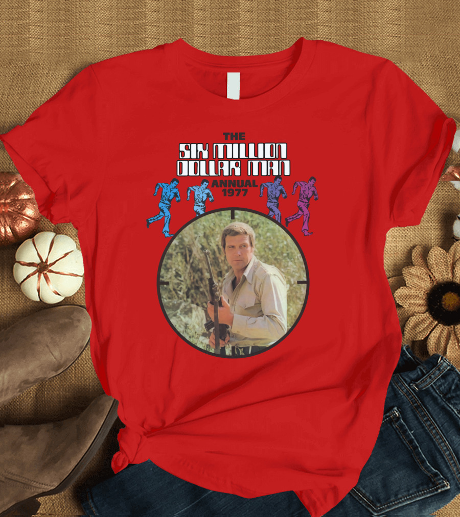 The Six Million Dollar Man Running Figures Annual 1977 T-Shirt