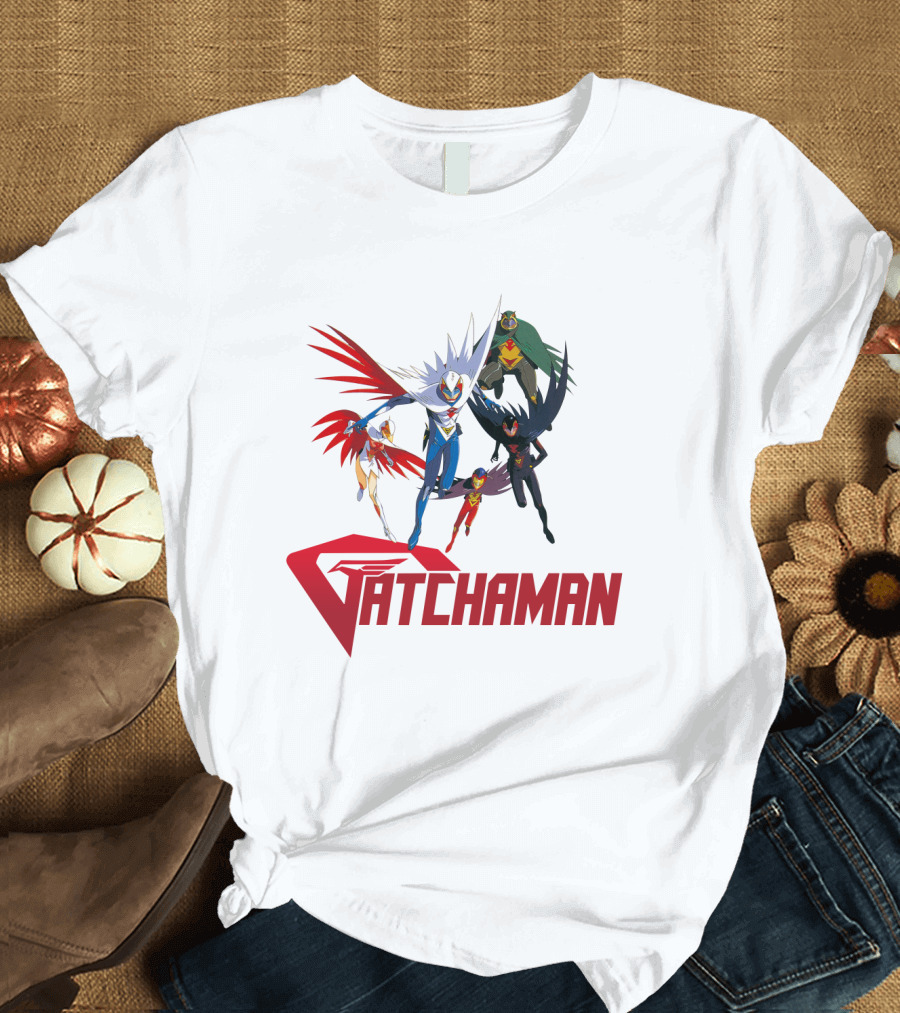Battle of the Planets Gatchaman Heroic Team Formation T-Shirt