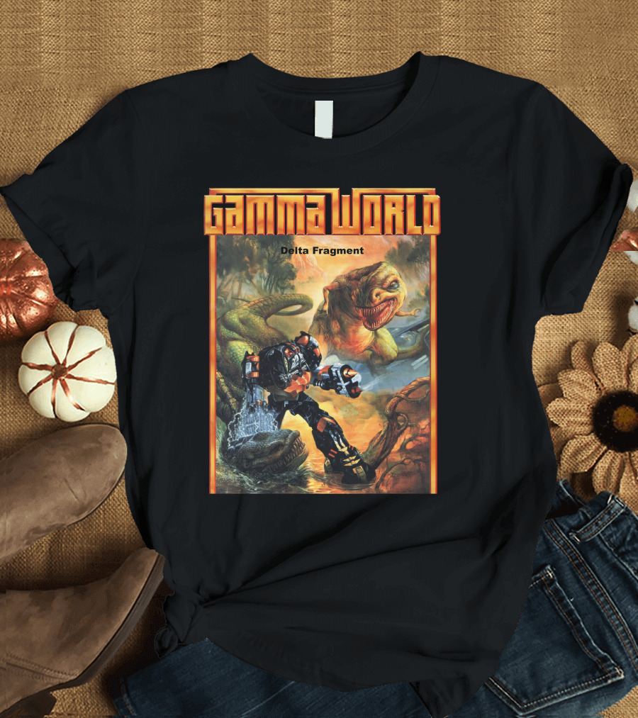 Gamma World Delta Fragment Mech Battle Dinosaur Display T-Shirt