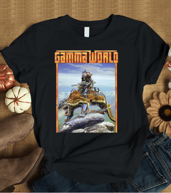 T-Shirt: Gamma World Futuristic Cybernetic Dinosaur Adventure T-Shirt Gamma World Futuristic Cybernetic Dinosaur Adventure T-Shirt