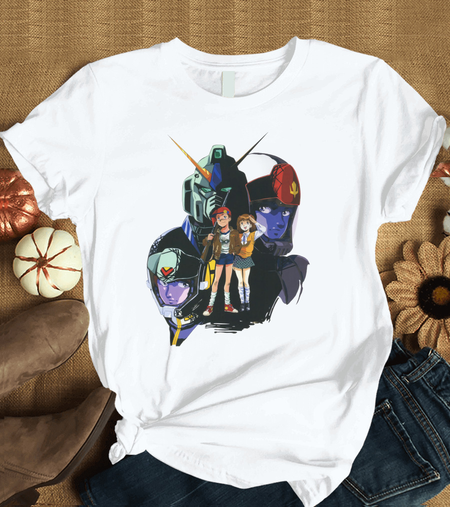 Mobile Suit Gundam Iconic Characters and Mecha Compilation T-Shirt