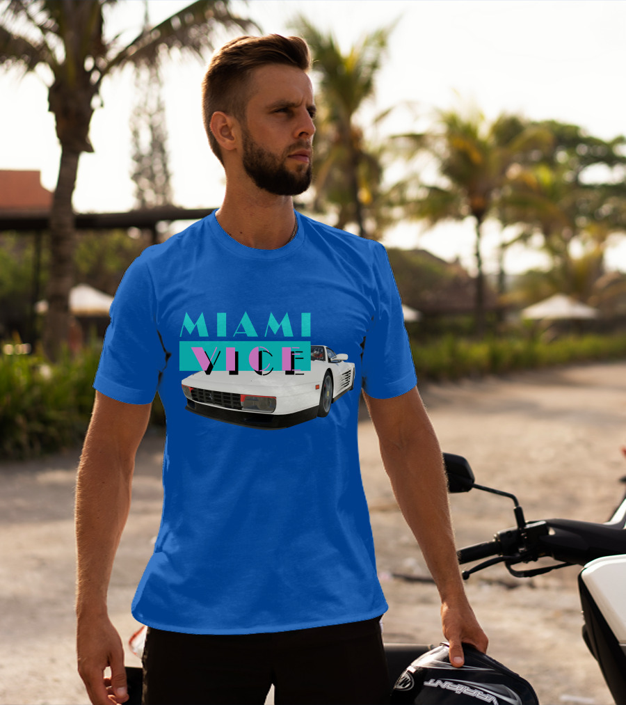Miami Vice Retro Car T-Shirt