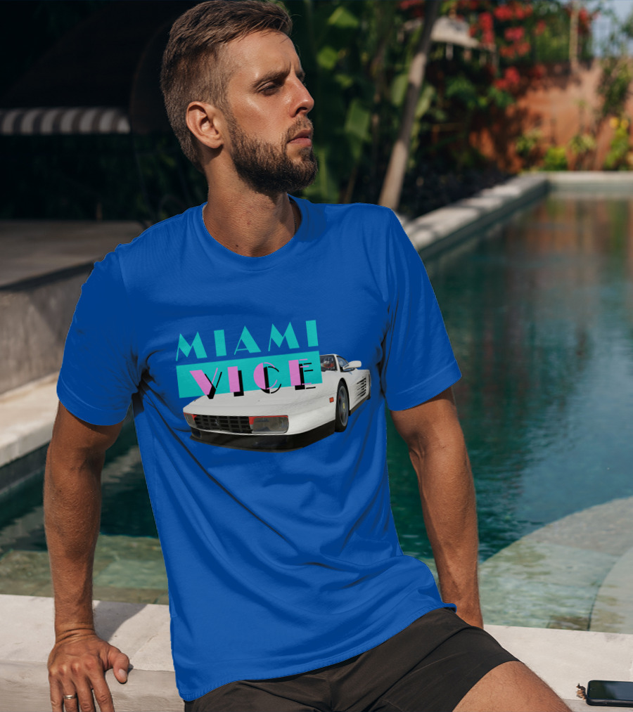 Miami Vice Retro Car T-Shirt