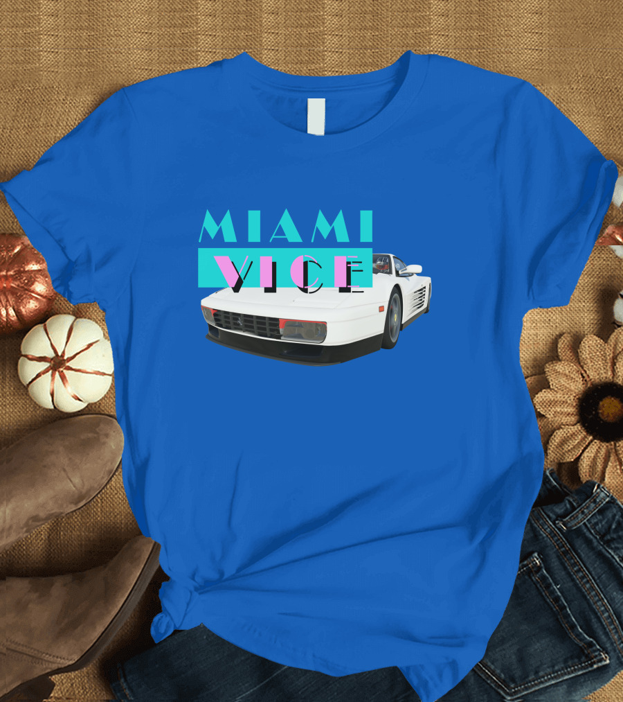 Miami Vice Retro Car T-Shirt
