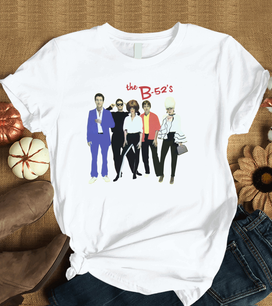 The B-52's Album Cover Band Members in Iconic Attire T-Shirt