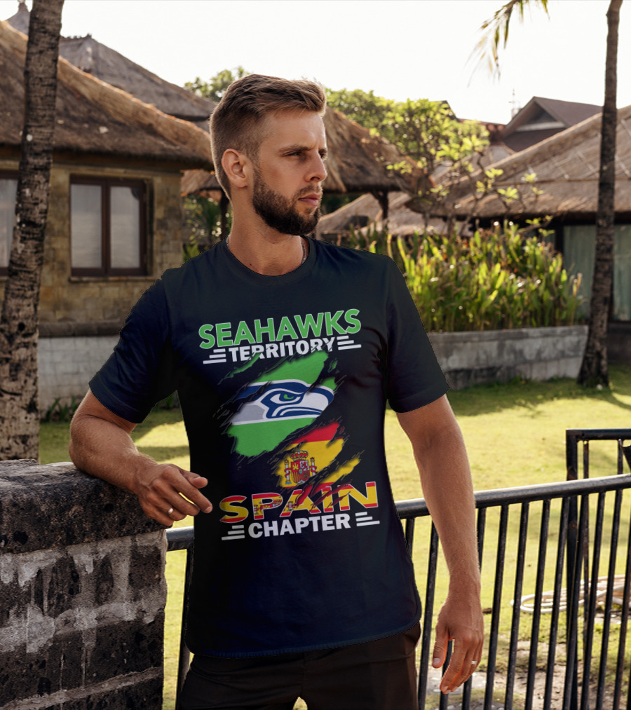 Seahawks Territory Spain Chapter Flag Logo Mix T-Shirt