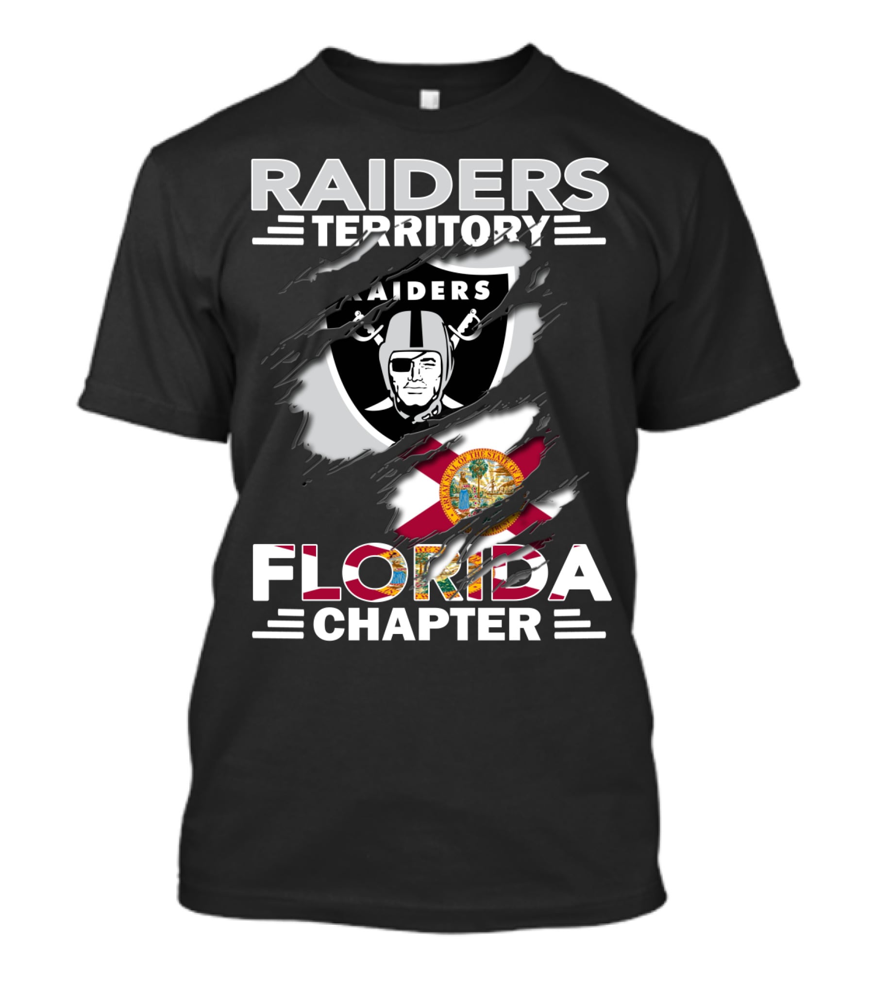Raiders Territory Florida Chapter State Flag T-Shirt