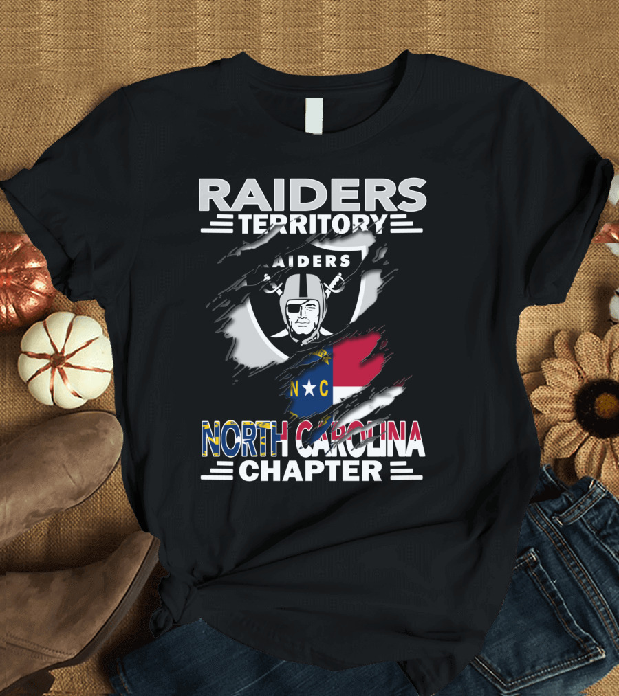 Raiders Territory North Carolina Chapter Nfl Fan Pride Display T-Shirt