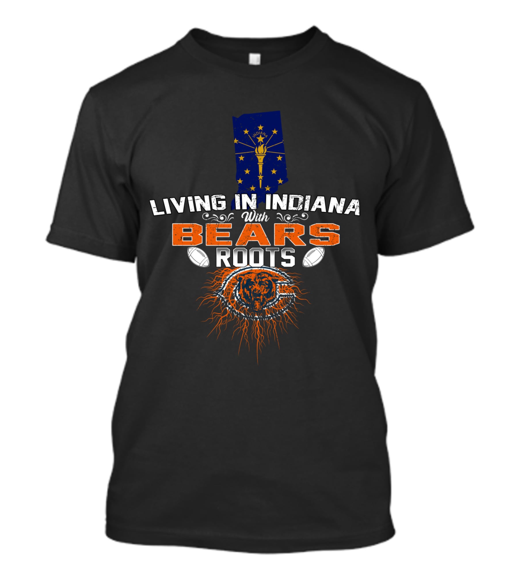 Indiana Life With Deep Chicago Bears Connections T-Shirt