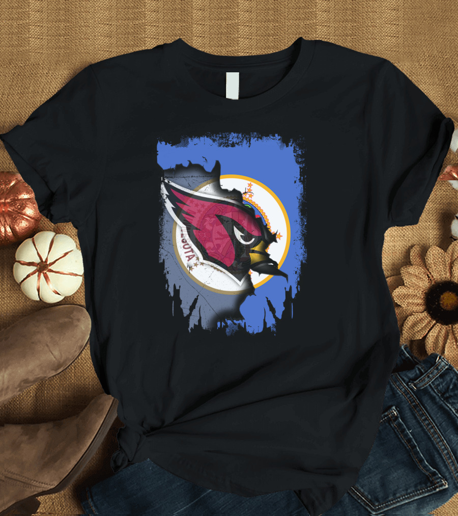 Together Minnesota State Emblem With Cardinals Logo Collaboration T-Shirt