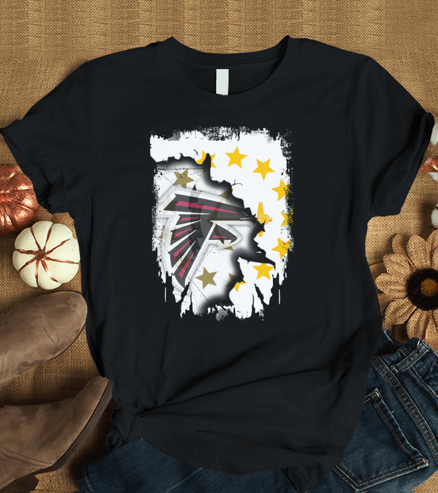 Rhode Island Stars with Falcons Logo Blended T-Shirt