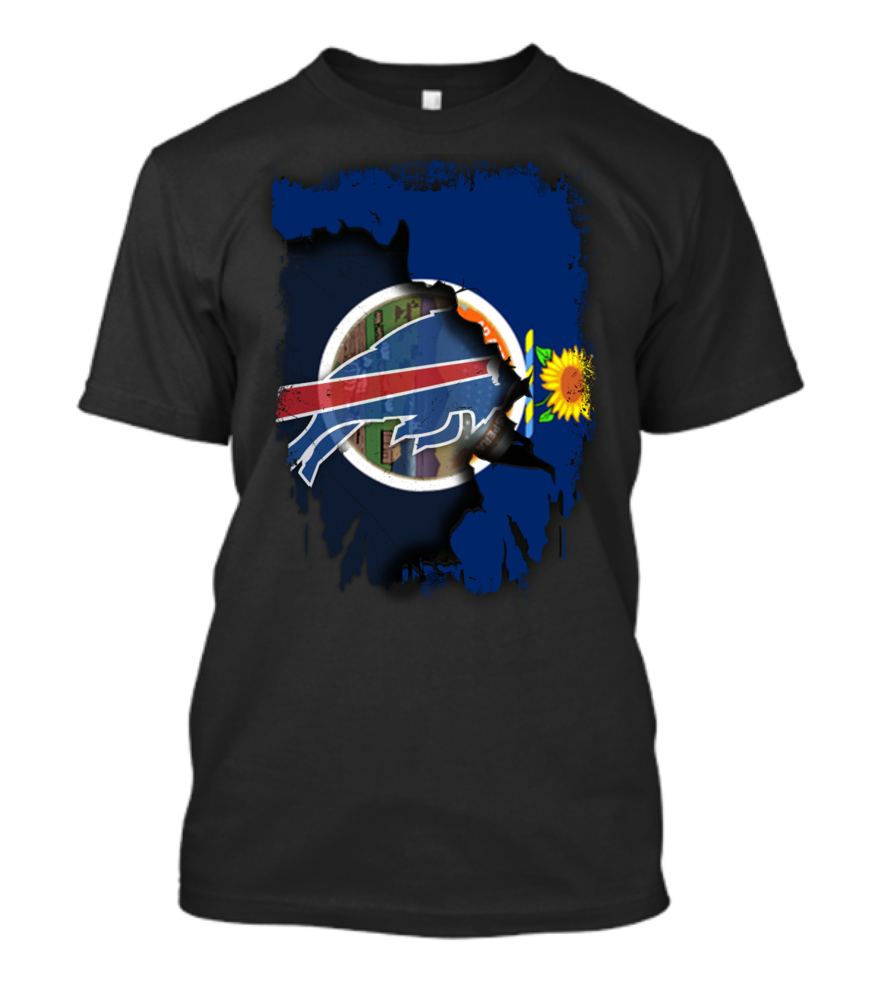 Together Kansas Sunflower Buffalo Football T-Shirt