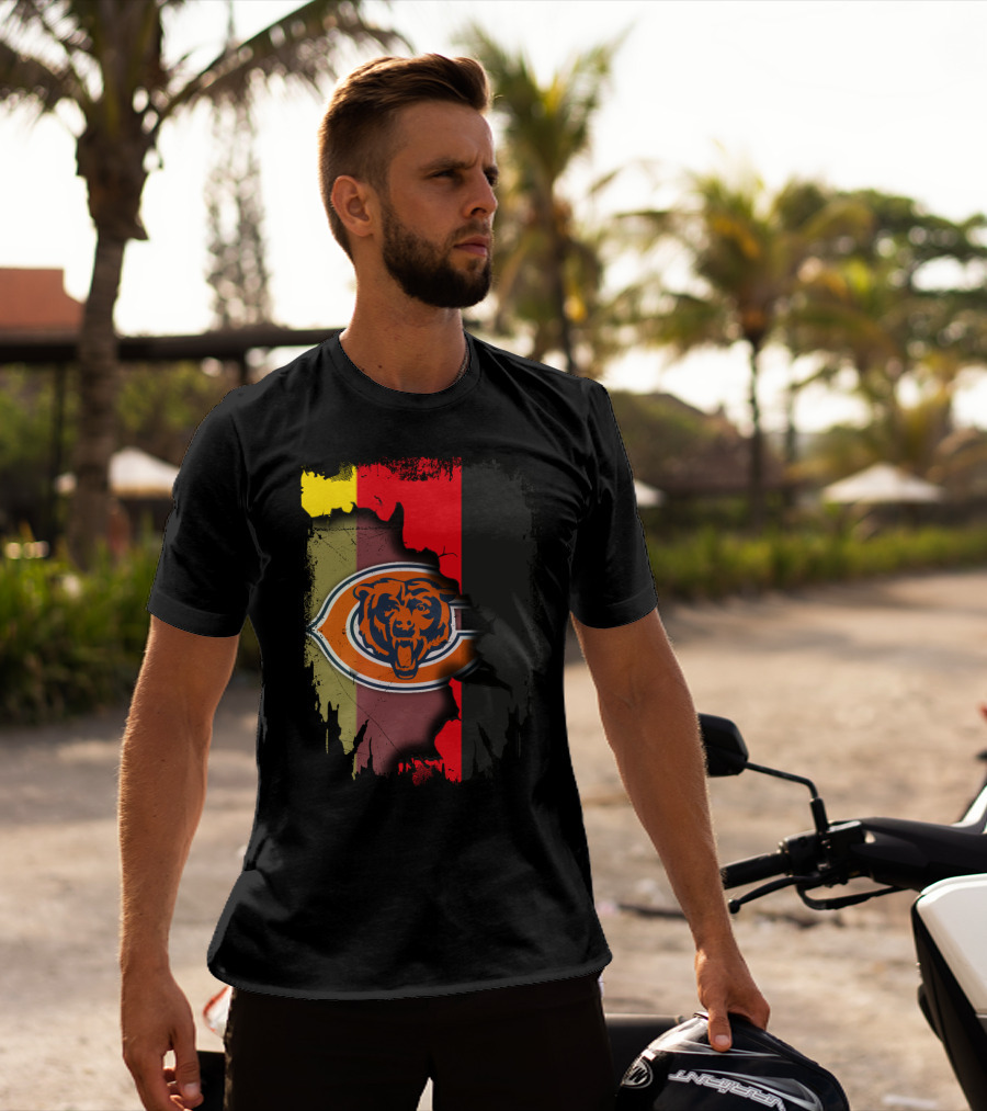 Chicago Bears Germany Flag Fusion T-Shirt
