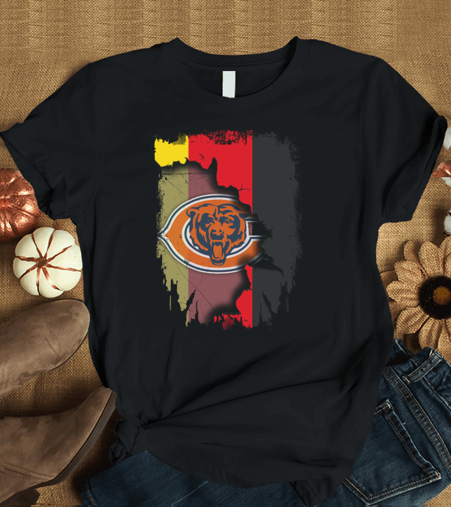 Chicago Bears Germany Flag Fusion T-Shirt