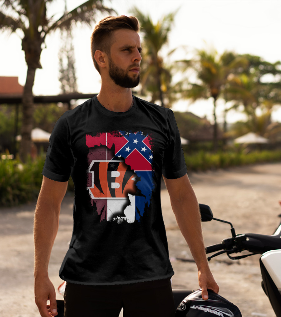 Mississippi Pride With Bengals Fusion T-Shirt