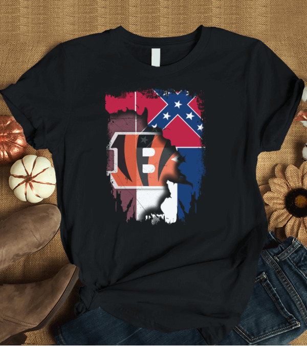 T-Shirt: Mississippi Pride with Bengals Fusion T-Shirt Mississippi Pride with Bengals Fusion T-Shirt