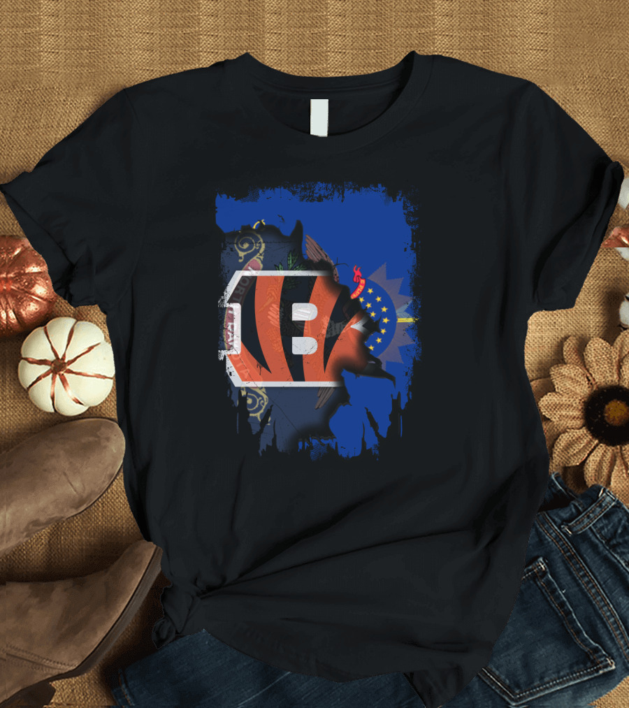 North Dakota State Pride With Cincinnati Bengals T-Shirt