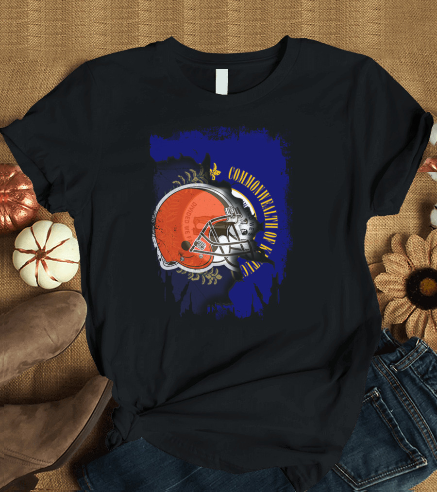 Commonwealth of Kentucky Browns Helmet Together T-Shirt
