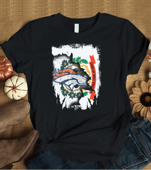 T-Shirt: State of West Virginia Broncos Logo Together T-Shirt State of West Virginia Broncos Logo Together T-Shirt