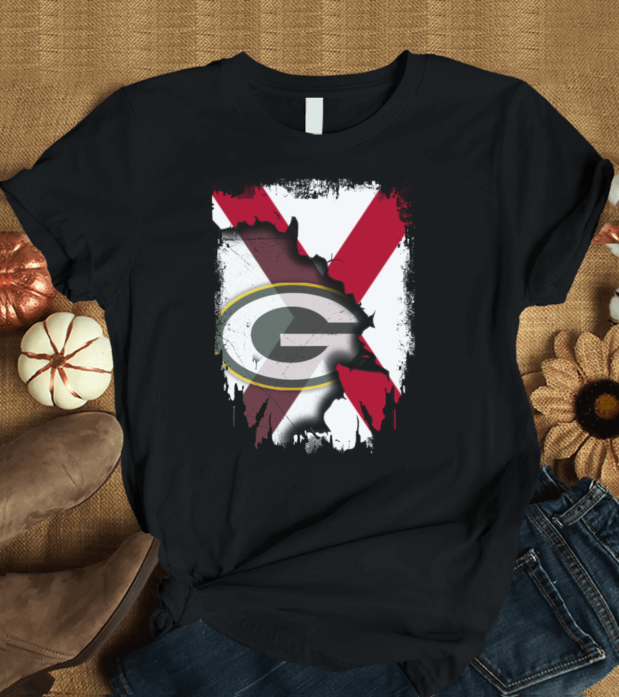 Alabama and Green Bay Packers United T-Shirt