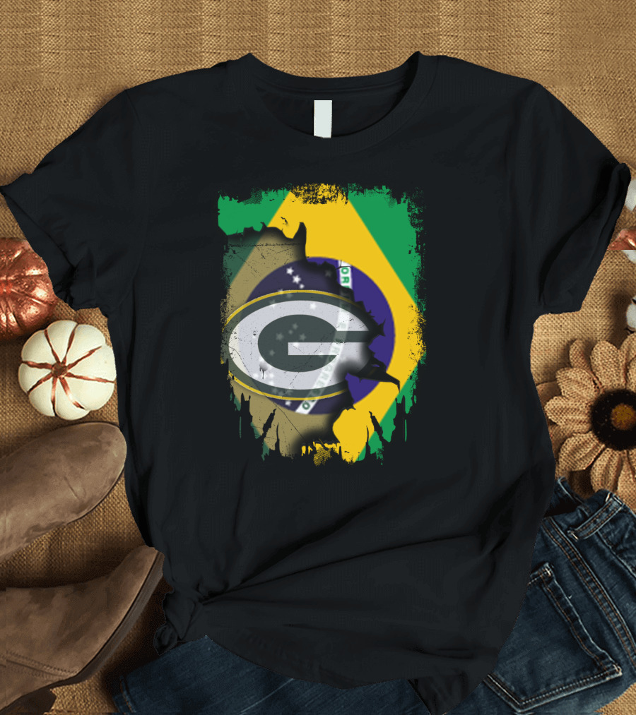 Brazilian Pride Meets Packers Loyalty Fusion T-Shirt