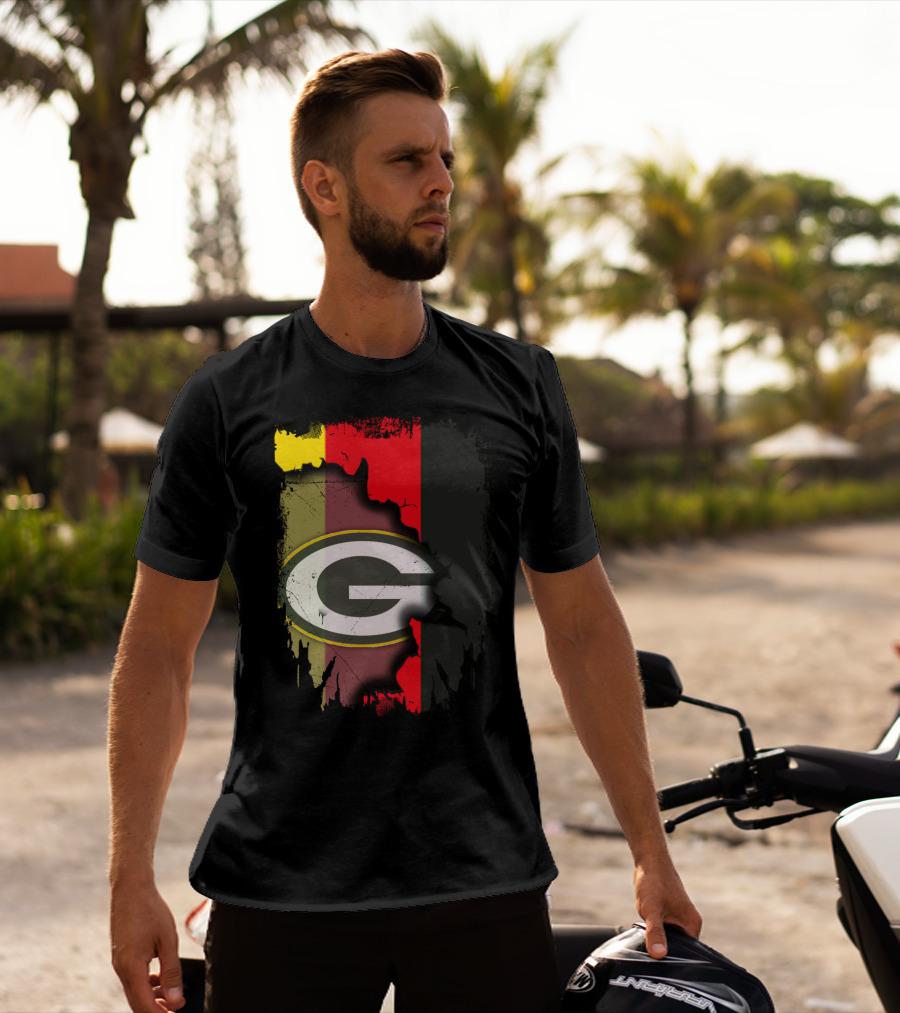 Germany And Packers United Flag Fusion T-Shirt
