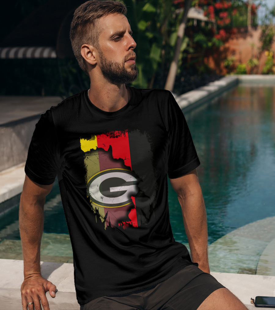 Germany And Packers United Flag Fusion T-Shirt