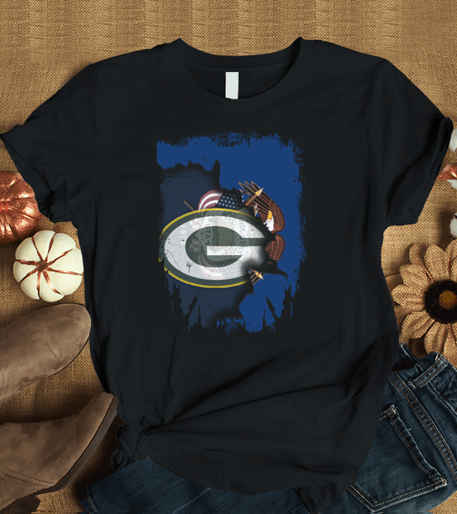 Packers Together Utah State Pride American Eagle Flag T-Shirt
