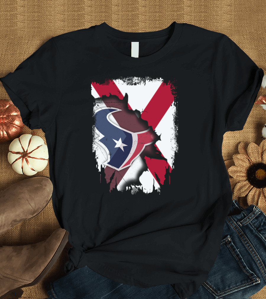 Houston Texans Alabama State Flag Unity T-Shirt