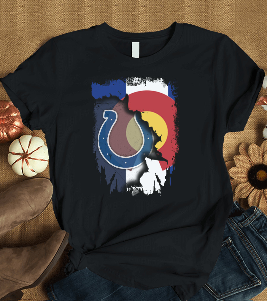 Together Colorado Colts Symbol with Colorado Flag Elements T-Shirt