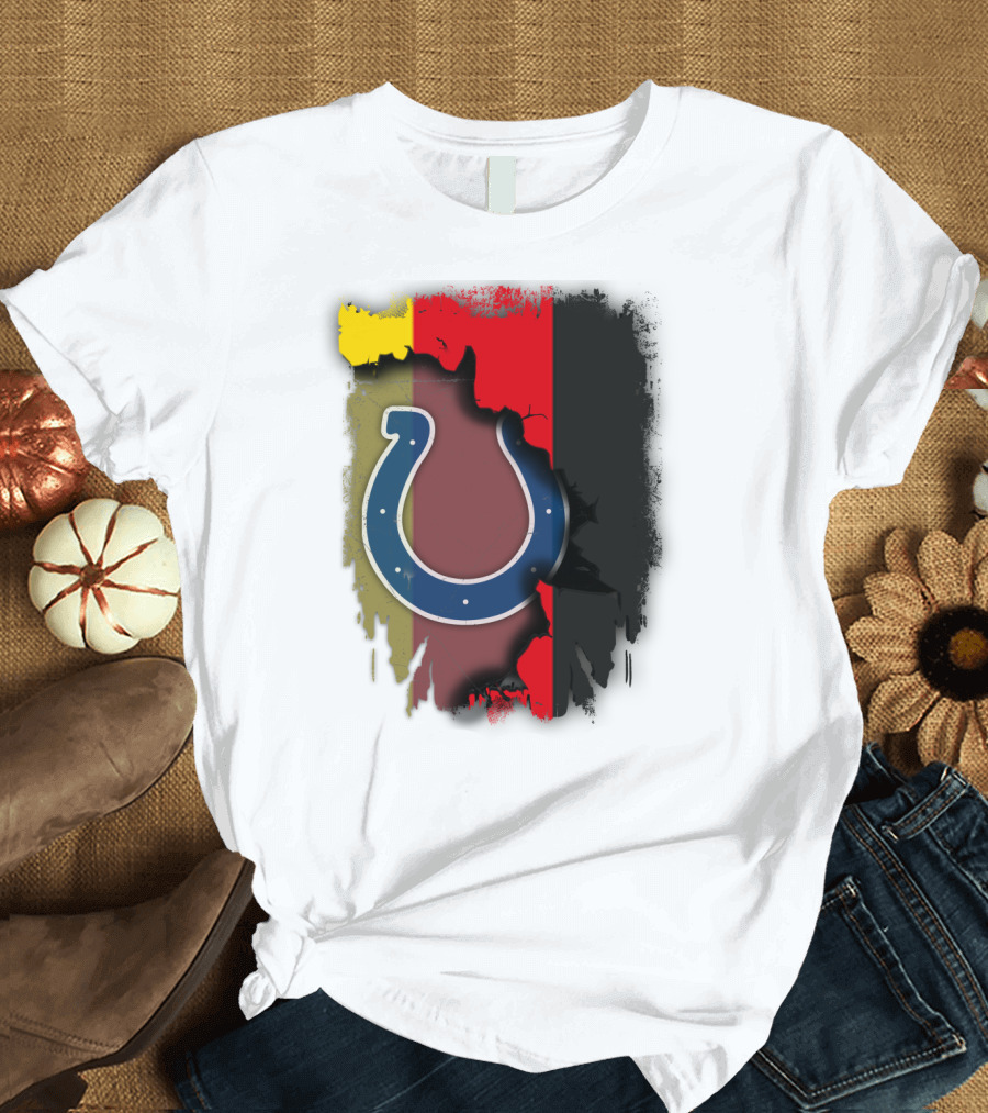 Germany Colors with Colts Horseshoe T-Shirt