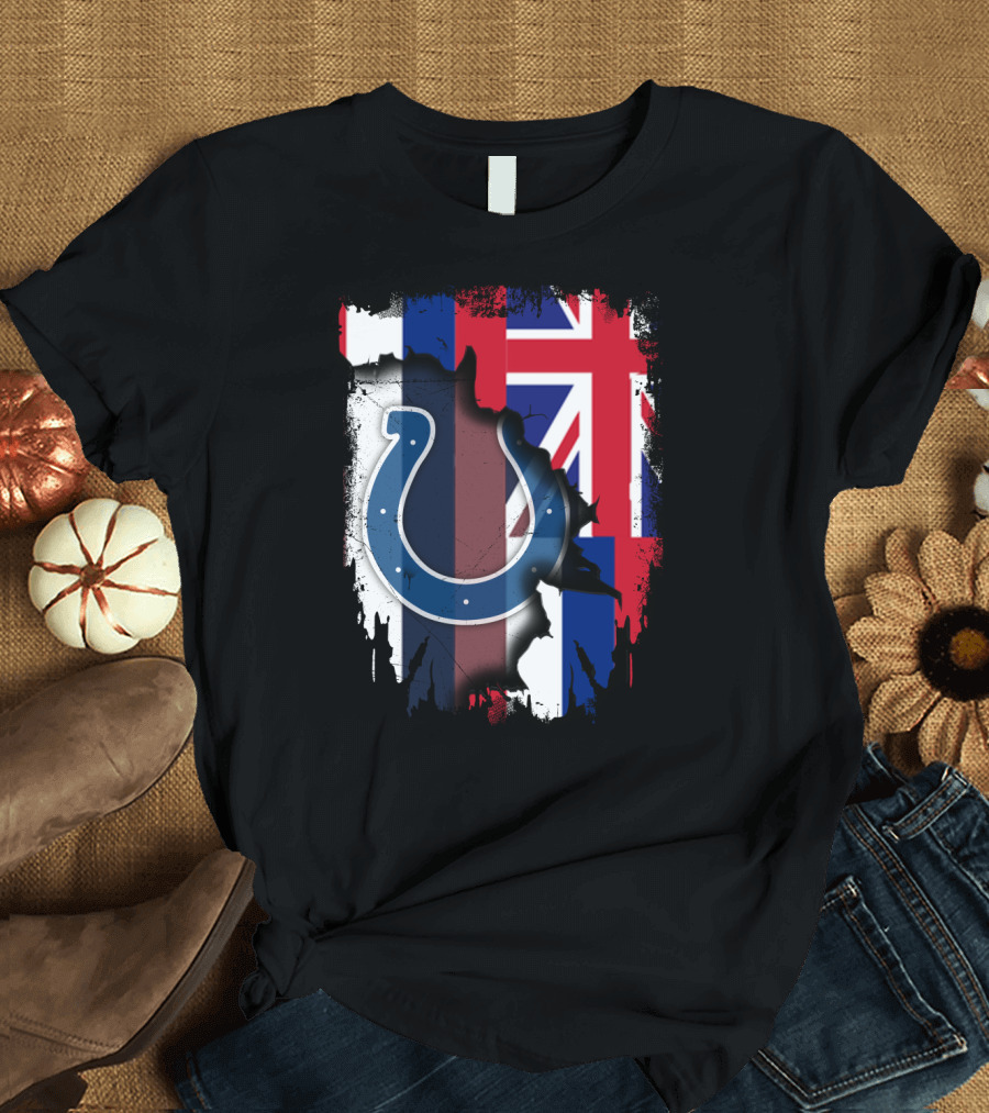 Together Hawaii Colts Horseshoe Union Jack Flag Overlap T-Shirt