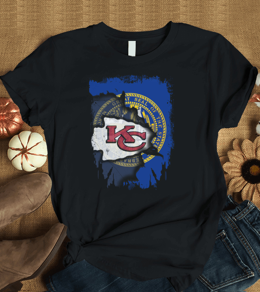 Nebraska State Seal with Kansas City Chiefs T-Shirt