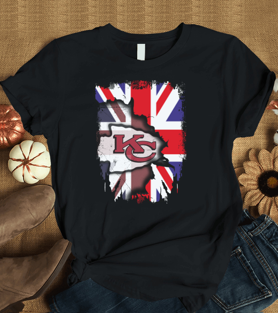 United Kingdom KC Chiefs Union Jack Integration T-Shirt