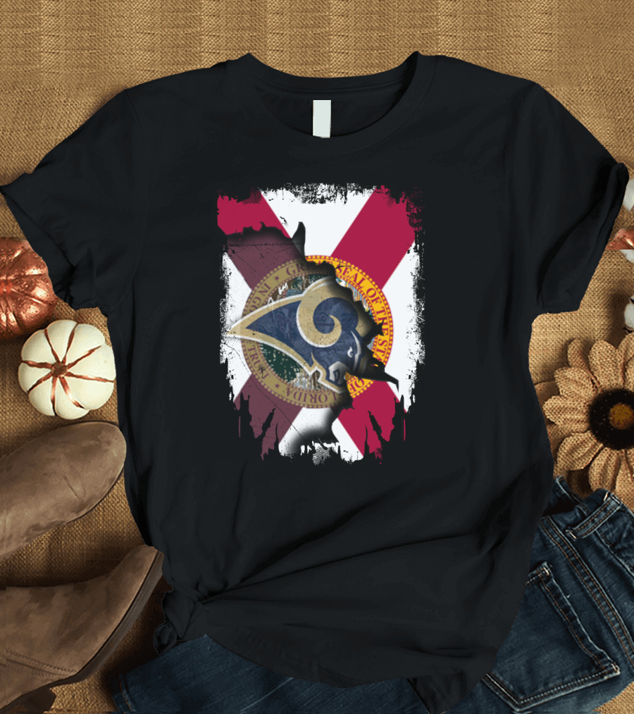 Rams Florida State Flag Together T-Shirt