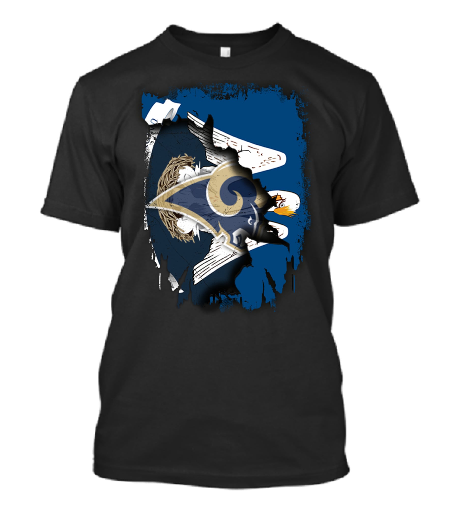 Together Louisiana Rams Eagle Flag T-Shirt