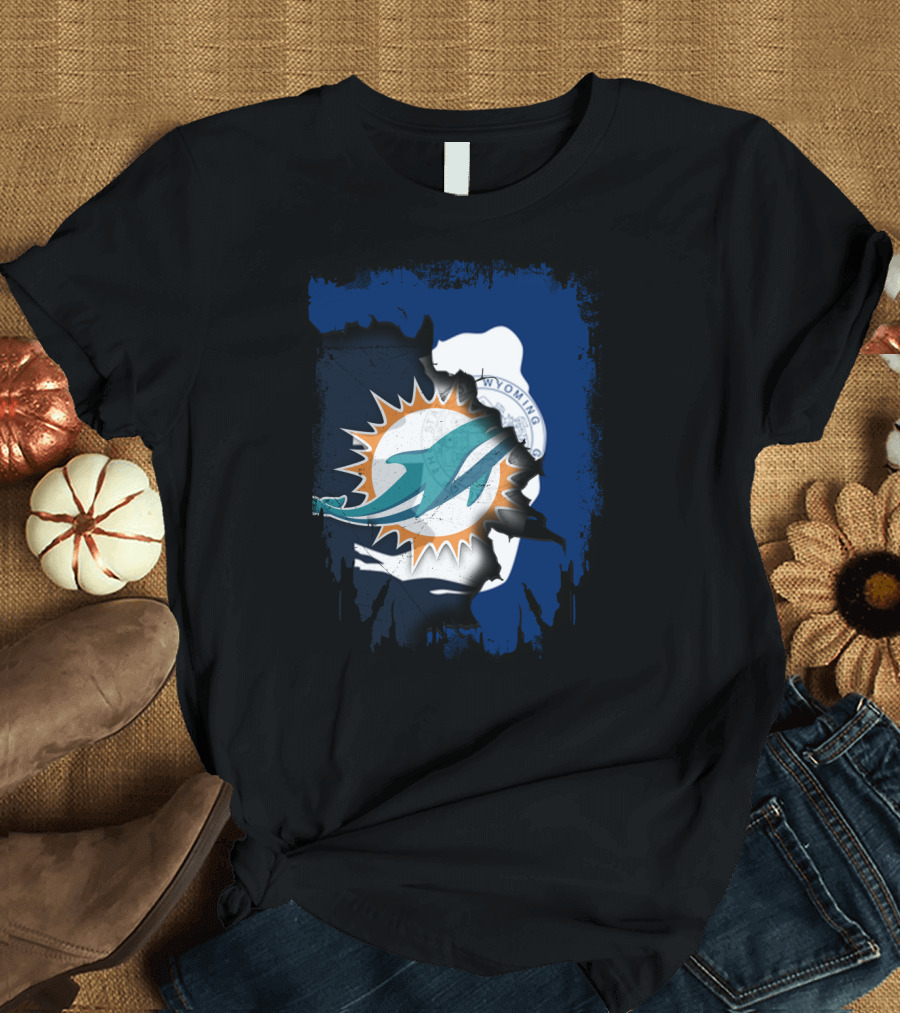 Wyoming Dolphins Logo Fusion T-Shirt