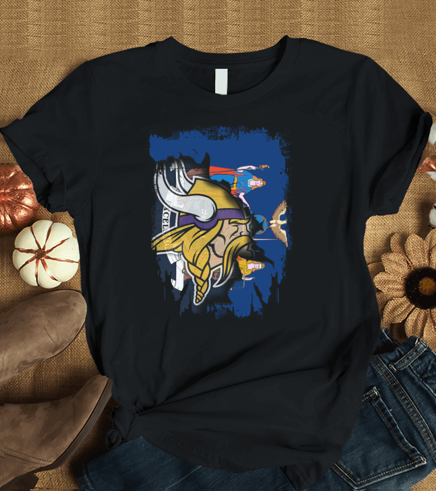 Together New York State Flag with Minnesota Vikings T-Shirt