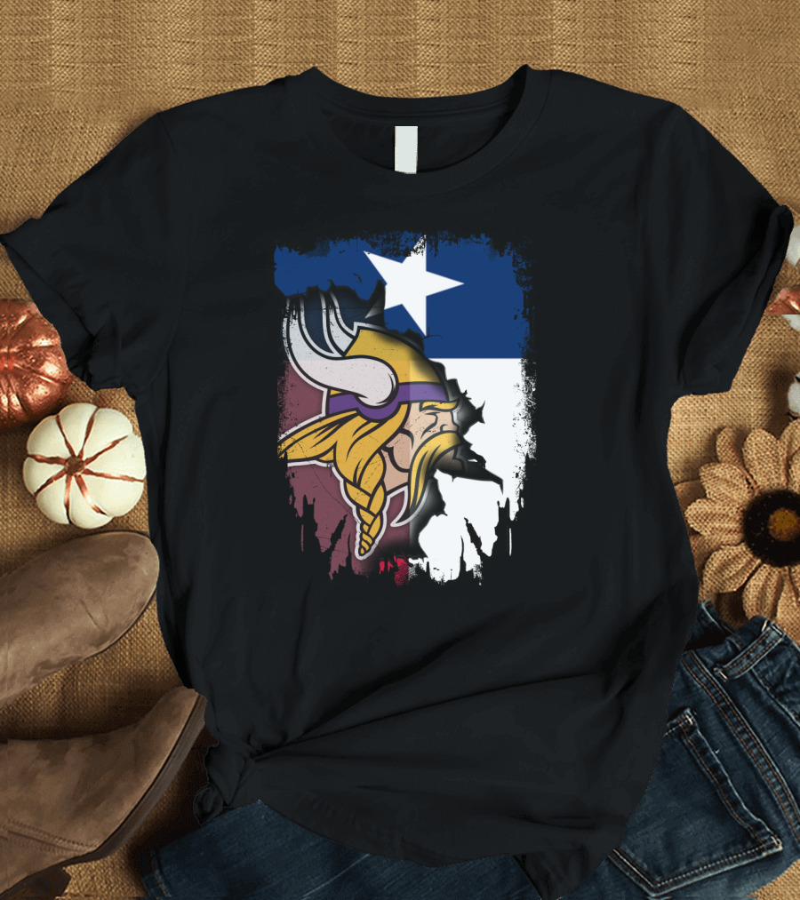 Texas Pride with Vikings Spirit T-Shirt