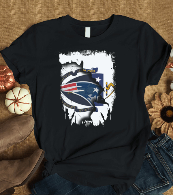 T-Shirt: Together Massachusetts Patriots Emblem Fusion T-Shirt Together Massachusetts Patriots Emblem Fusion T-Shirt
