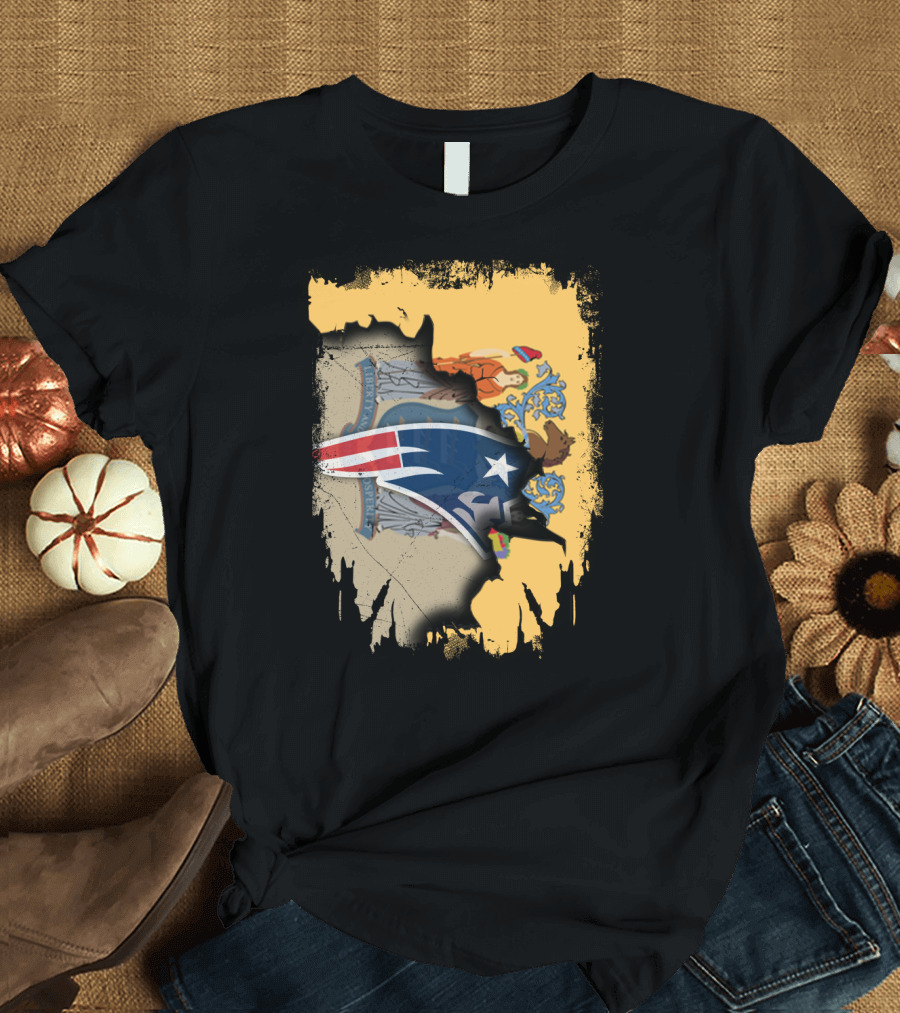 Together New Jersey with Patriots Symbol and State Seal Emblem T-Shirt