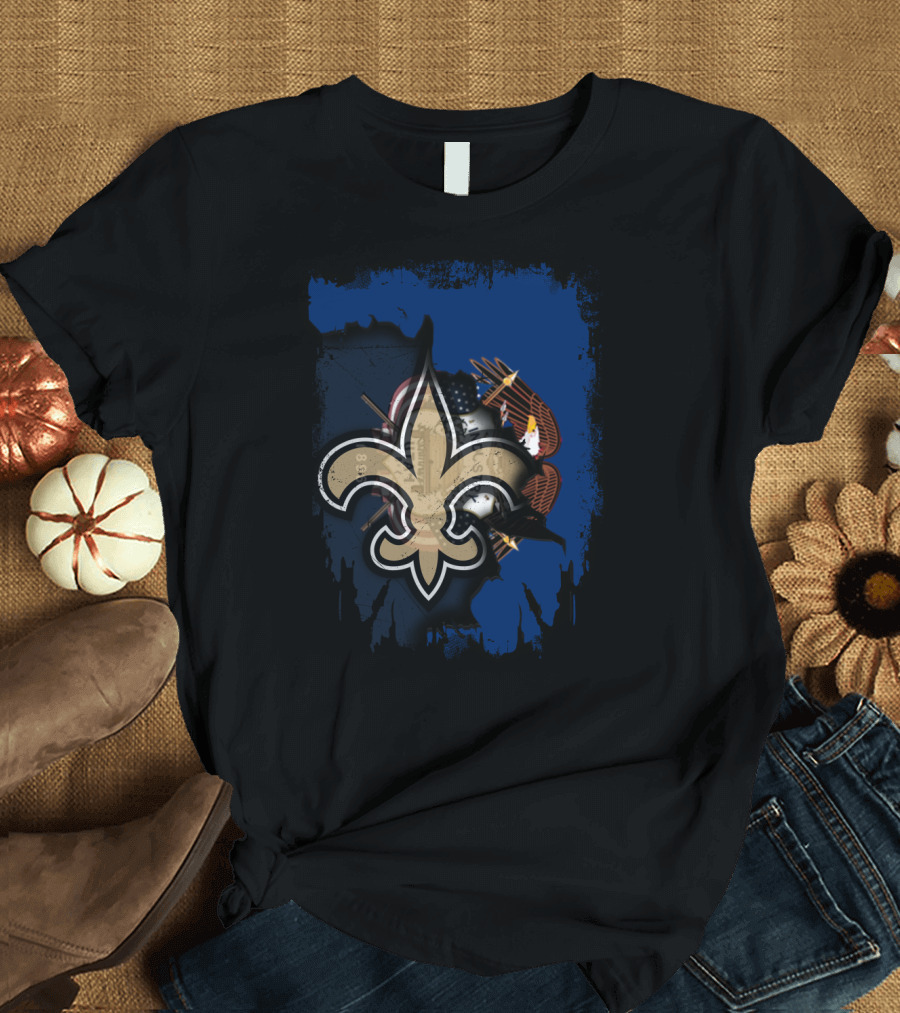 Utah Saints Fleur-de-Lis and Flag Unity T-Shirt