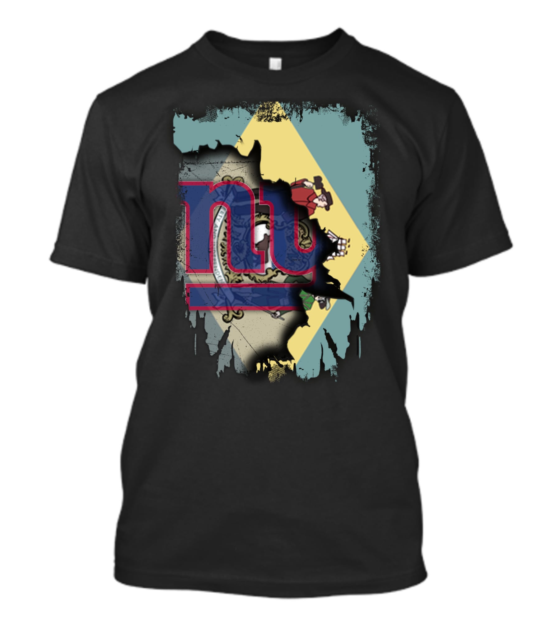 New York Giants Delaware State Pride Fan Collaboration T-Shirt