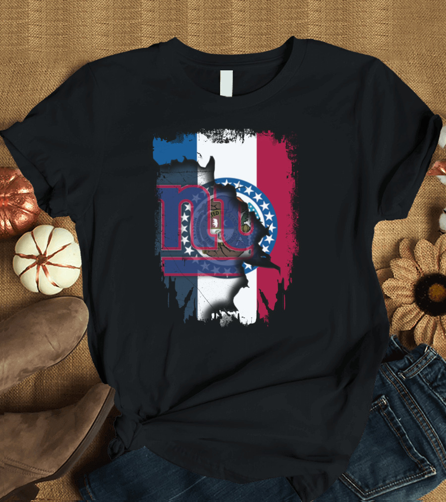 Missouri Pride with New York Giants Fan Unity T-Shirt