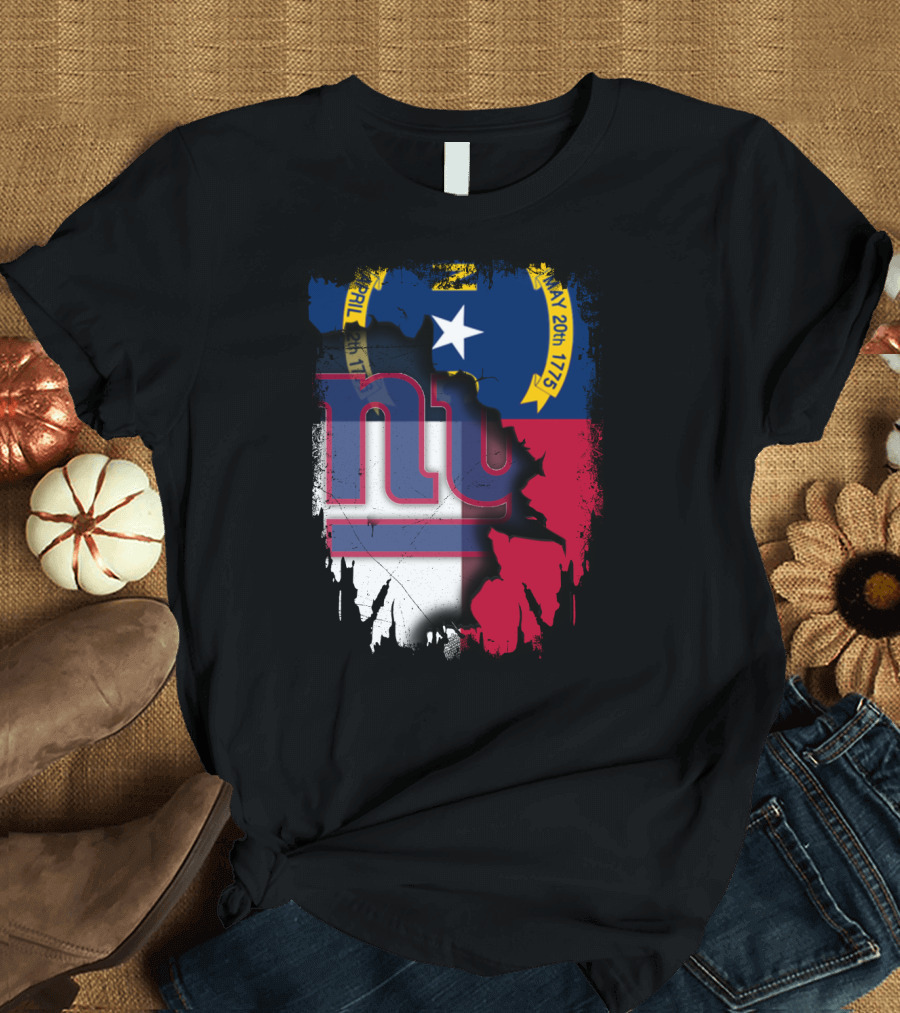 North Carolina Flag Blending with Giants T-Shirt