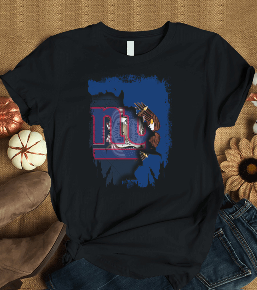 Together Utah NY Giants With American Flag Eagle T-Shirt