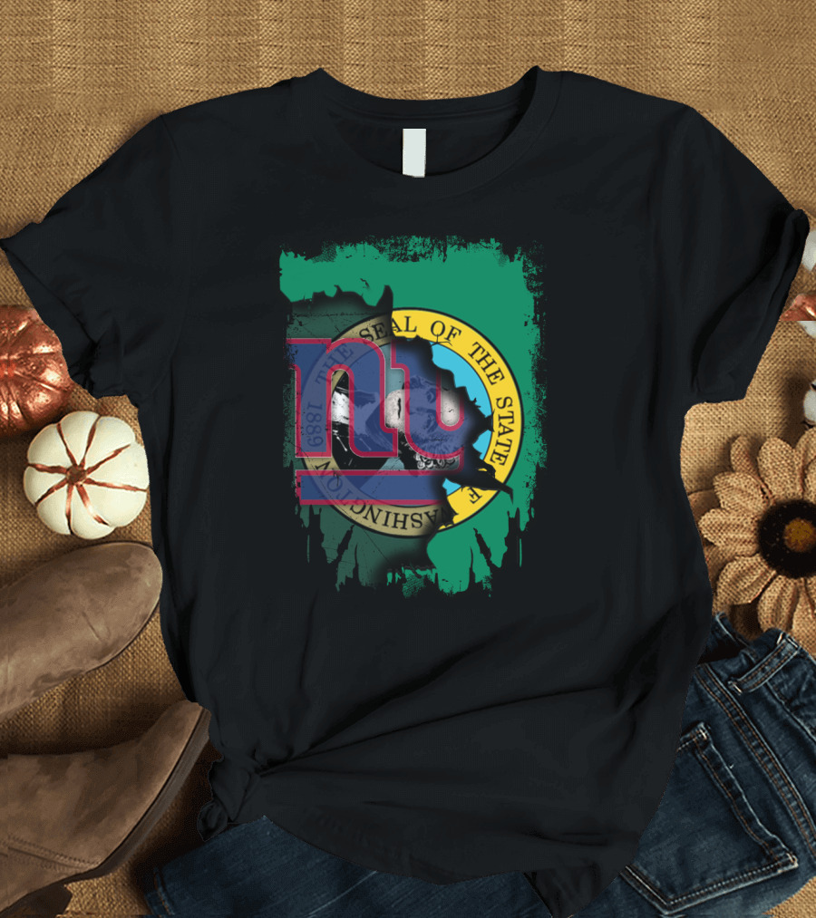 Together Washington State Seal with Giants NY T-Shirt