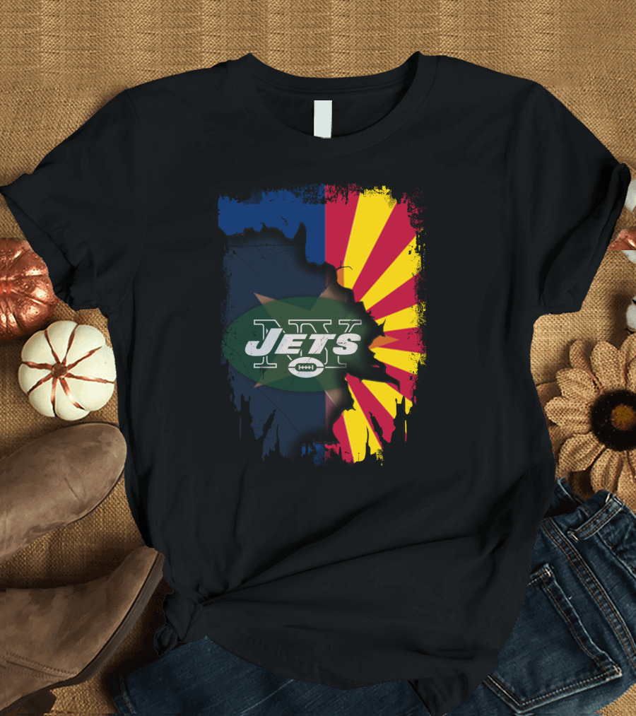 Arizona State Flag Merged with New York Jets T-Shirt