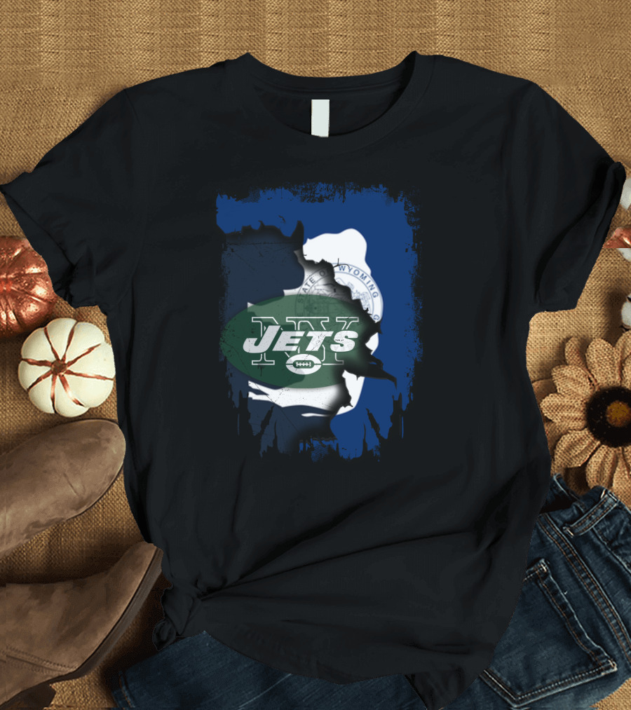 New York Jets Wyoming State Pride T-Shirt